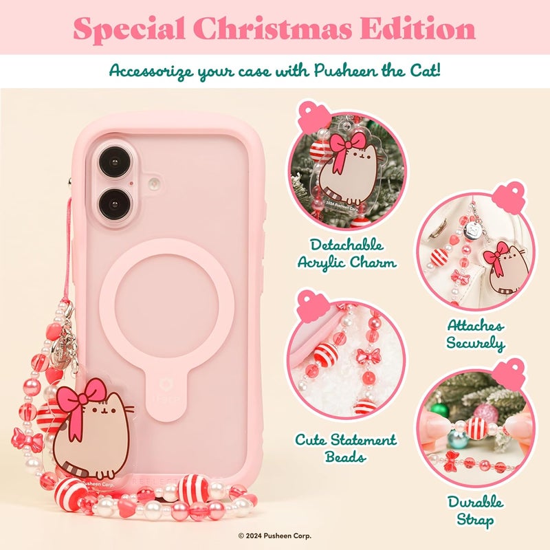 iFace Pusheen the Cat Beaded Wristlet Universal Charm Strap - Wrist Strap for Cell Phone Camera Keys AirPods - Image 2